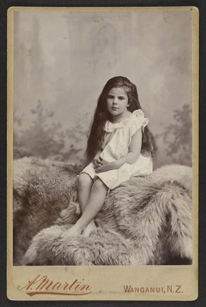 Martin, Alfred (Wanganui) fl 1882-1888 :Portrait of Helen Margaret Pemberton