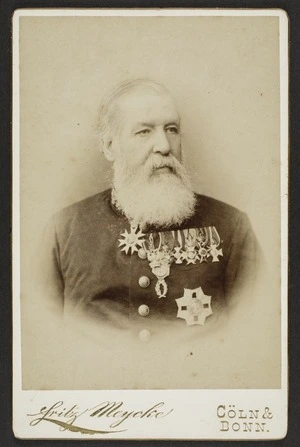 Meycke, Fritz, active 1860-1889: Portrait of Sir Julius von Haast