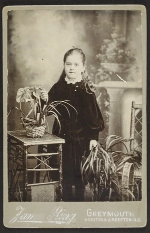 Ring, James (Greymouth) fl 1879-1885 :Portrait of Bertha Marion Sinclair