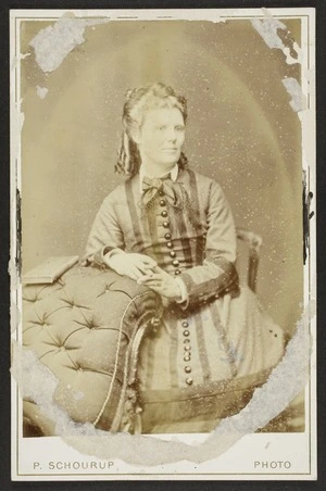 Schourup, Peter, 1837-1887: Portrait of Lady Mary von Haast