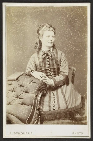 Schourup, Peter, 1837-1887: Portrait of Mary von Haast