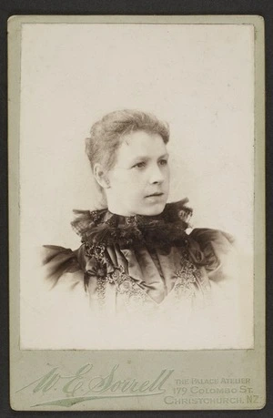 Sorrell, William Edward, fl 1890s-1900s :Portrait of unidentified woman