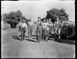 Men with garden tools, Eastbourne