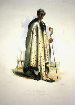 Angas, George French, 1822-1886 :Tara or Irirangi ... principal chief of the Nga ti Tai tribe / George French Angas del. & lith. 1847.