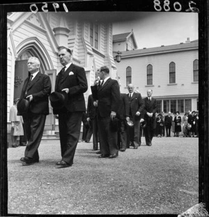 Funeral procession for Peter Fraser, Willis Street, Wellington