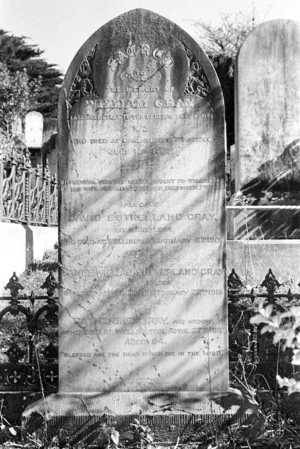 The Gray family grave, plot 97.L, Sydney Street Cemetery.