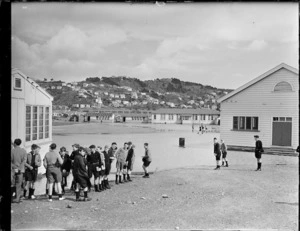 Water in the grounds of Rongotai College