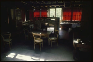 Interior of bach in Orongorongo Valley