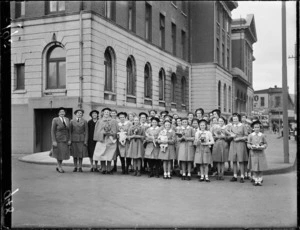 Nursing cadets with toys