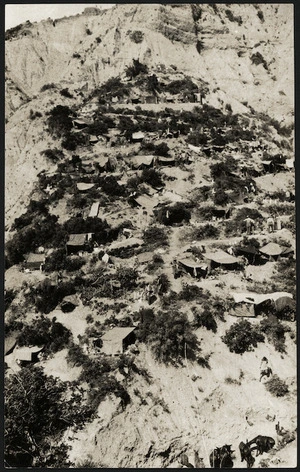 Camp ground of the Wellington Mounted Rifles, Wellington Terrace, Gallipoli Peninsula, Turkey, during World War I