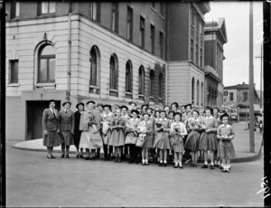 Nursing cadets with toys