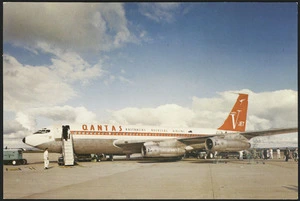 Qantas Boeing 707 at Auckland International Airport