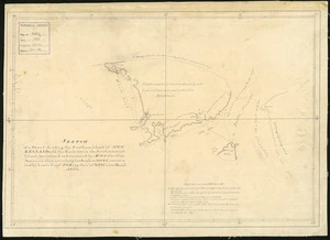 Sketch of a strait dividing the southern island of New Zealand with the harbours on the southern most island, discovered and examined by Mr O F Smith, an American, when searching for seals in 1804. Communicated by him to Capt. P G King, Govr. of N S Wales, March 1806. [ms map]