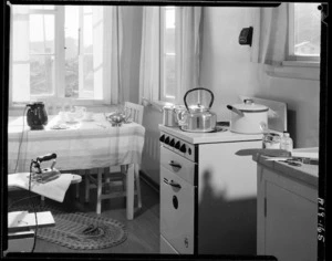 Kitchen showing possible dangers for small children - Photograph taken by Edward Percival Christensen