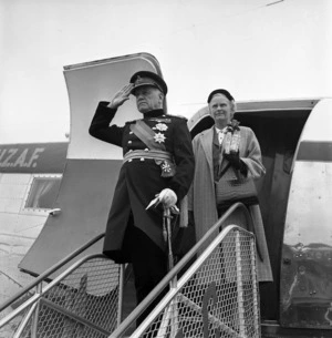 Governor General Lord Norrie departing, August 1957