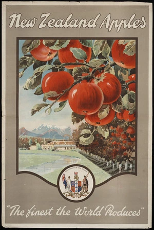 Shiers, Charles, fl 1920-1930s :New Zealand apples, "the finest the world produces". [1920-1930s?]