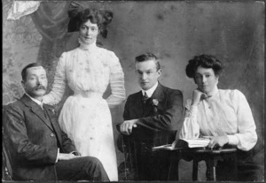 William George Baker with his wife and children