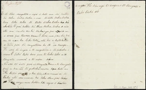Maori letter from Eruera Hongi to Church Missionary Society missionaries