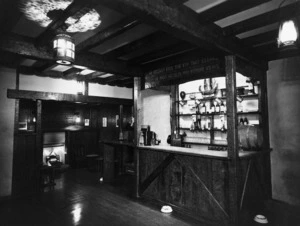 View of the tavern bar, Royal Oak Hotel, Wellington