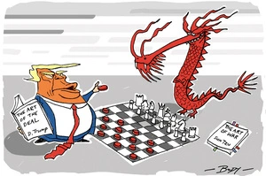 Donald Trump plays checkers with China