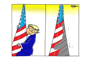 Trump tarnishes American flag