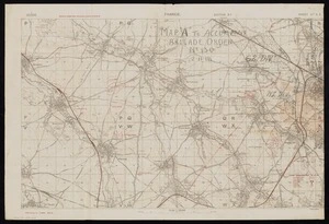 [Melvill, Charles William, 1878-1925?] :Map "A" to accompany Brigade Order No 130 [map with ms annotations].
