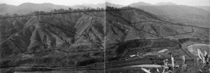 View of Sonoma (taken in March 1915 and reproduced) to show fencing and subdivision completed to July 1936