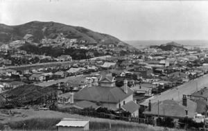 Overlooking houses in Island Bay, Wellington