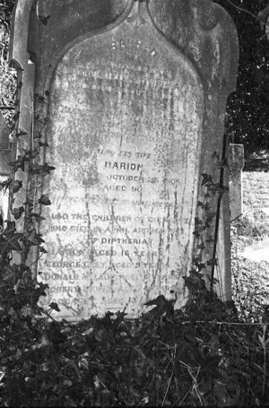 The Sutherland family grave, plot 187.O, Sydney Street Cemetery.