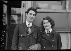 Mr and Mrs M D Christensen, possibly tram conductors