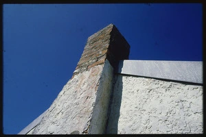 Chimney of rammed earth crib, Shag Point