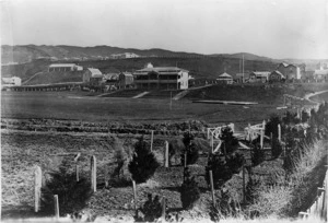 Bragge, James 1833-1908 :Photograph of the Basin Reserve, Wellington