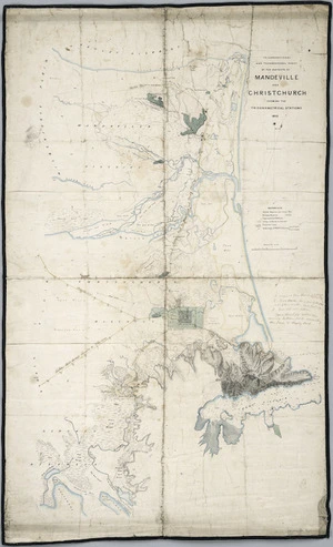 Trigonometrical and topographical survey of the districts of Mandeville and Christchurch, showing the trigonometrical stations, 1850. J Thomas, chief surveyor. [ms map]