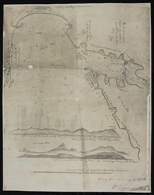 [Chart of Cloudy Bay & Port Underwood] / copied from a survey by Capt. Rossiter.