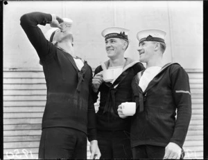 Sailors on Australian naval ship HMAS Sydney