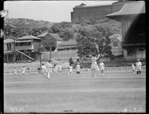 Women's cricket match, Basin Reserve, Wellington