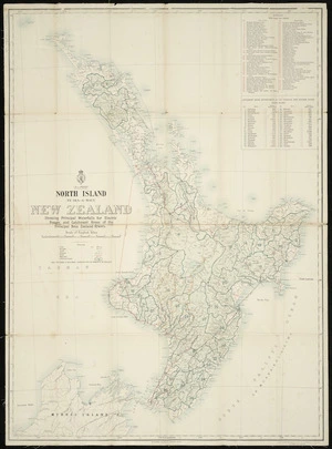 New Zealand, showing principal waterfalls for electric power, and catchment areas of the principal New Zealand rivers / G.P. Wilson delt.