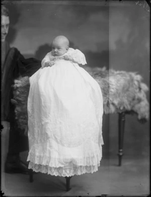 Churton family baby in a christening gown