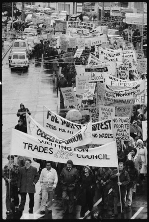 Trades union demonstration, Wellington