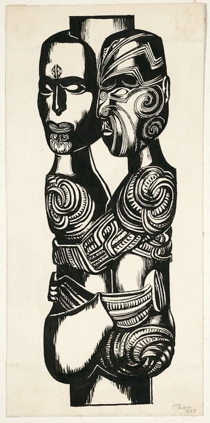 Perkins, Christopher, 1891-1968 :Maori Adam and Eve. 1929