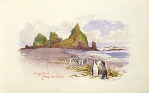 Worsley, Charles Nathaniel, 1862-1923 :Nugget Point. Macquarie Island. [January 1902].