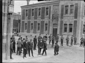 At Buckle Street, Wellington, during the 1913 waterfront strike