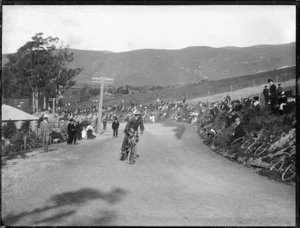 Motorcycle race, probably Christchurch region