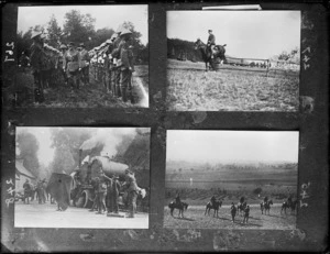 Four photographs of New Zealand soldiers in France during World War I
