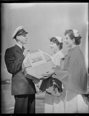 Nurses receiving film at the TEAL base