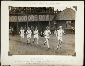 Photograph of Jack Lovelock and others in the race in which he beat the British mile record