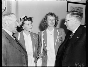Canadian athletes for the 1950 British Empire Games with Mr Appleton