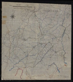 Duncan, W. C., fl. 1900-1940 :Duncan's southern Tararua [map with ms annotations] / Compiled from Forestry and S.O. Lithographs, W. Duncan, [19--?]