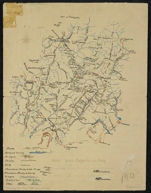 Duncan, W C, active 1900-1940: Tracks and huts on the Tararua Range