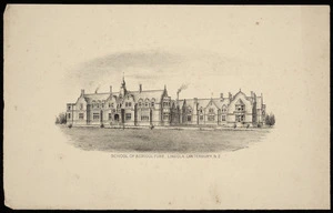 L, D M, fl ca 1885-1886 :School of Agriculture, Lincoln, Canterbury, N.Z. / DML. Whitcombe & Tombs Lim [lithographers. ca 1886].